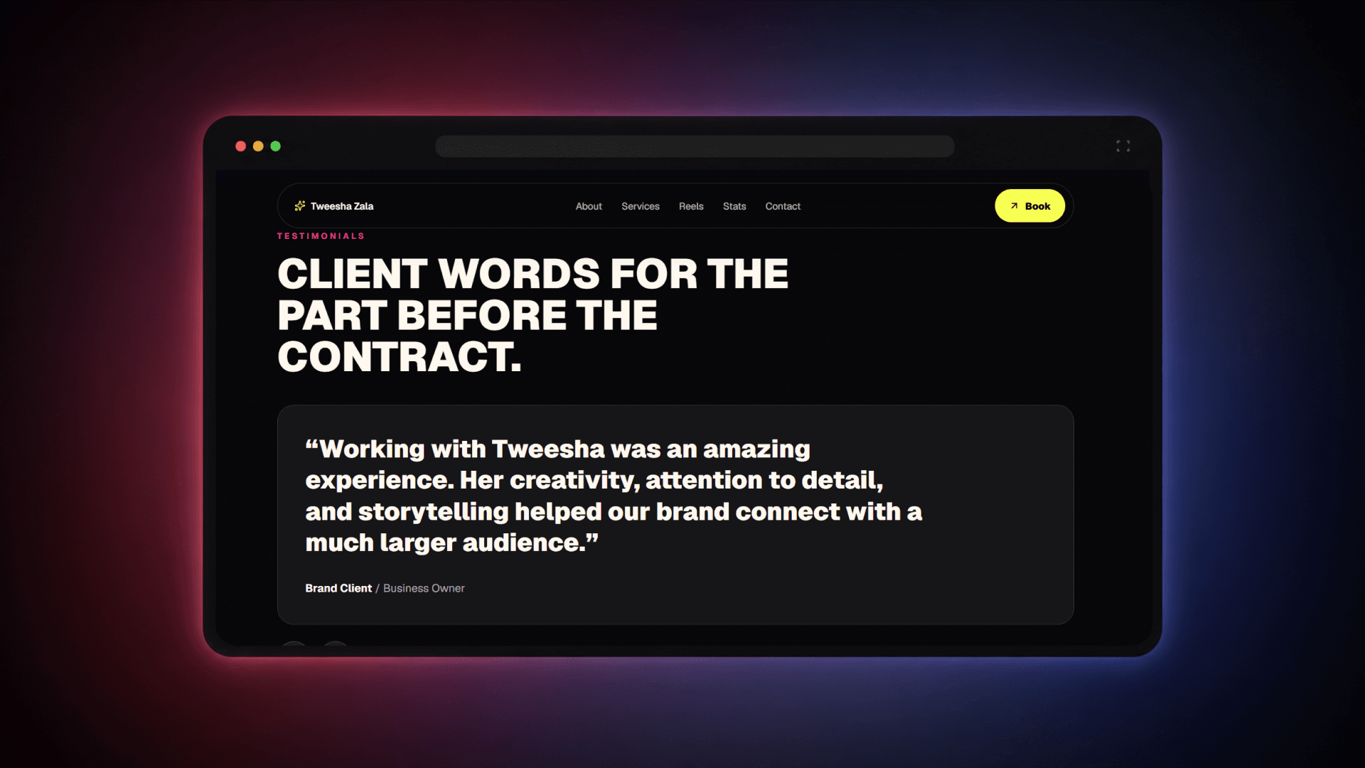 Tweesha Zala — Content Creator Portfolio screenshot 3