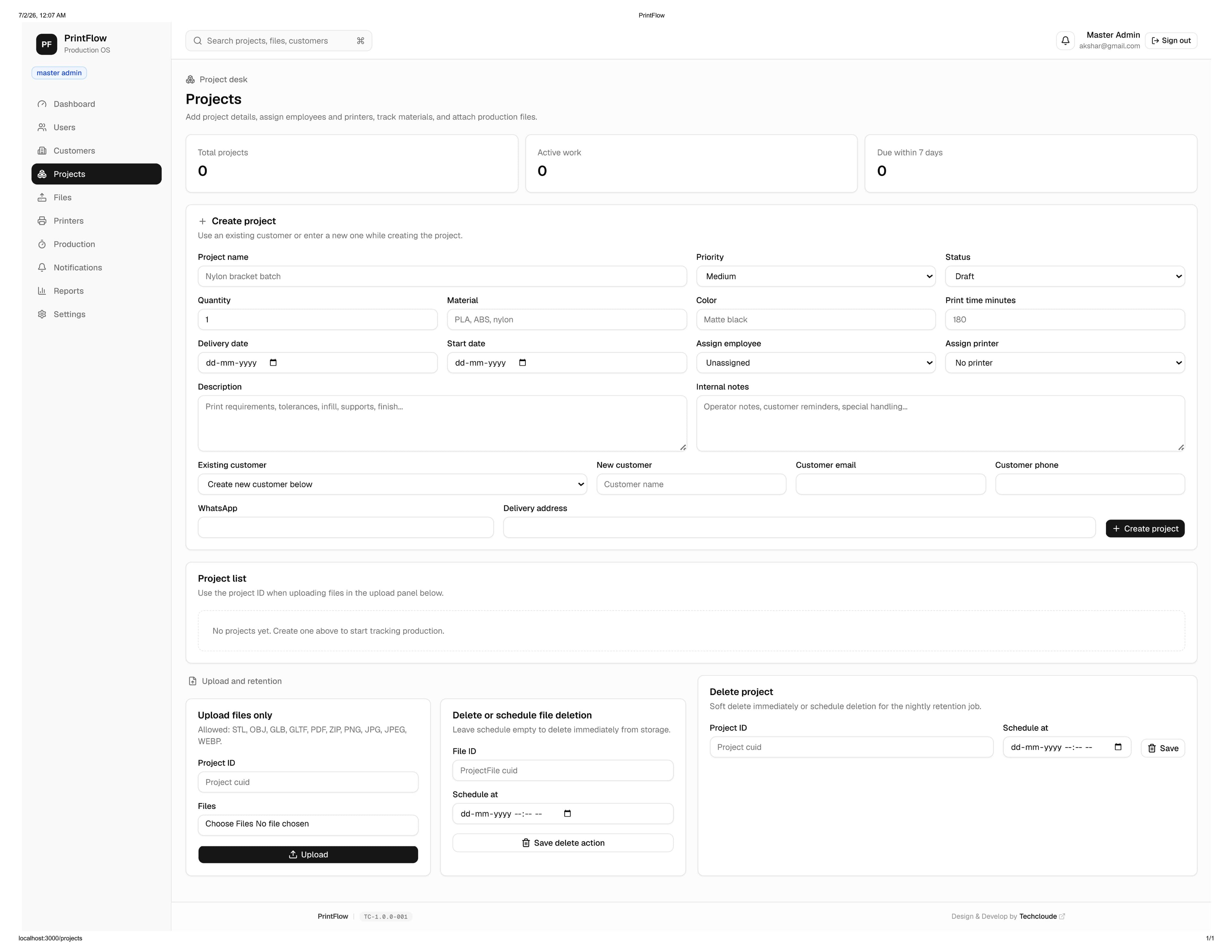 PrintFlow – 3D Printing Production Management System screenshot 3