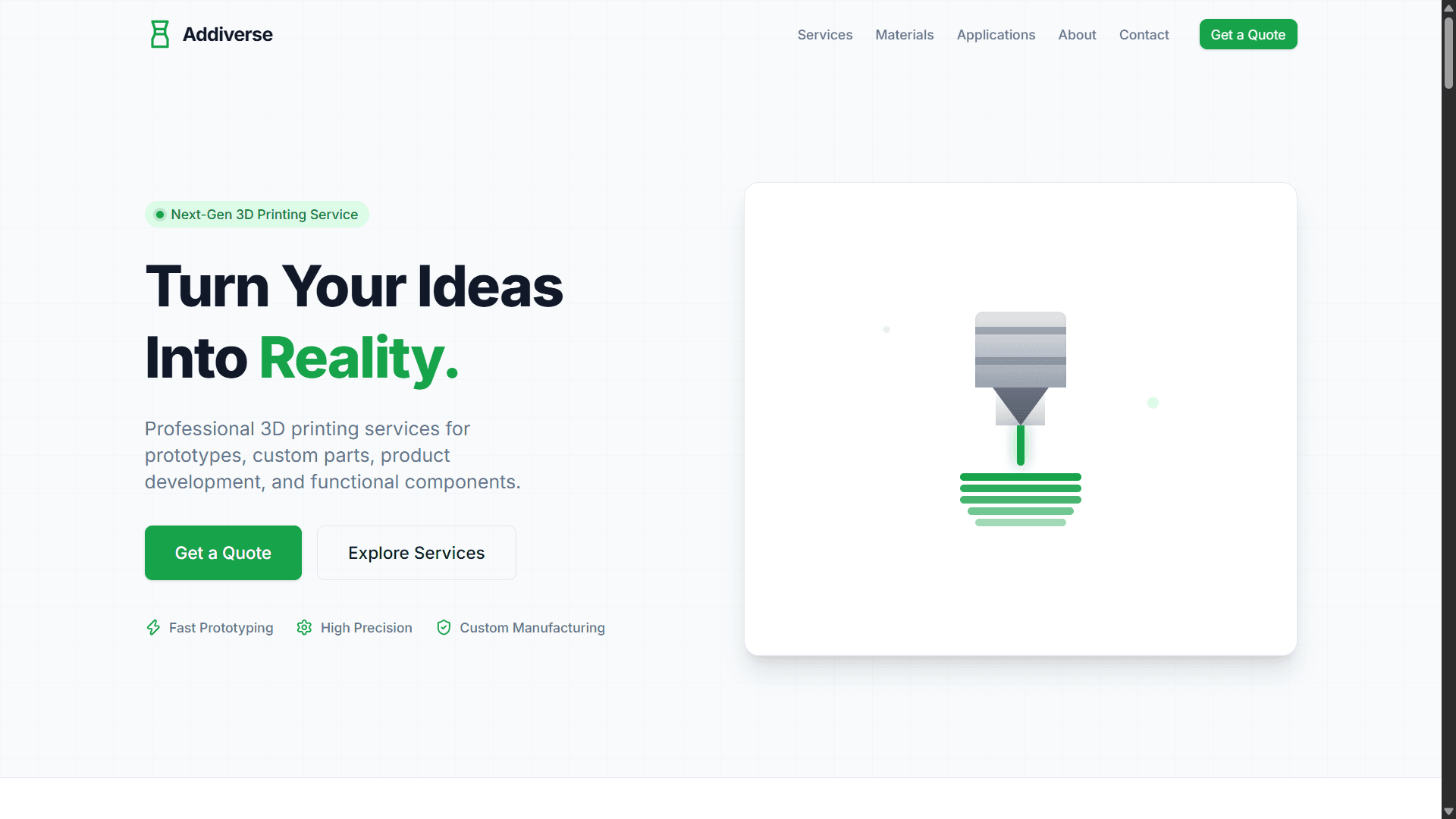 Addiverse — 3D Printing & Manufacturing